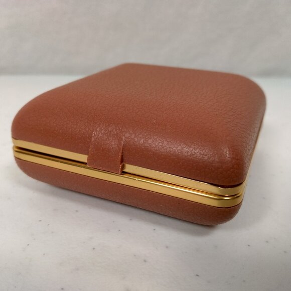 Vintage Seth Thomas Alarm Clock Travel Size Foldable Brown Plastic Case Glowing - Picture 14 of 16